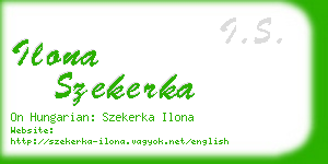 ilona szekerka business card